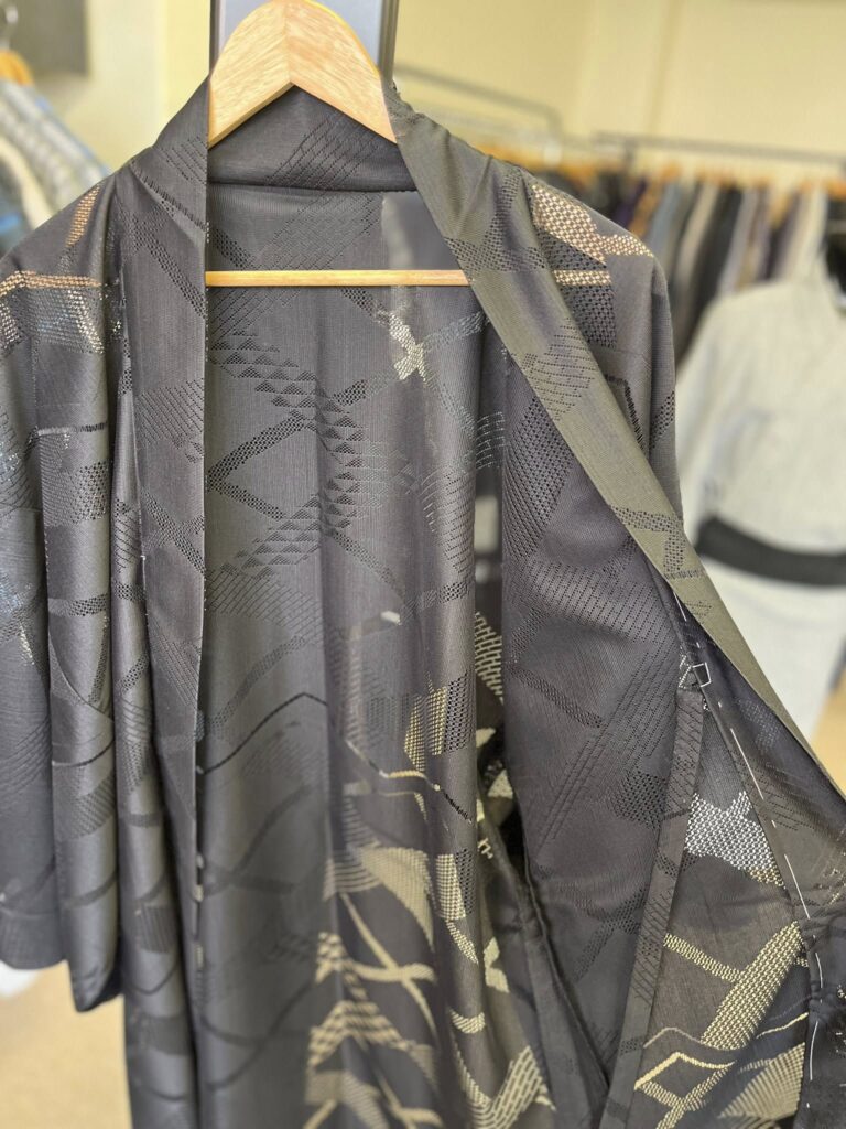 生地アップ　薄羽織　透け感　既製品
